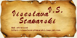 Višeslava Staparski vizit kartica